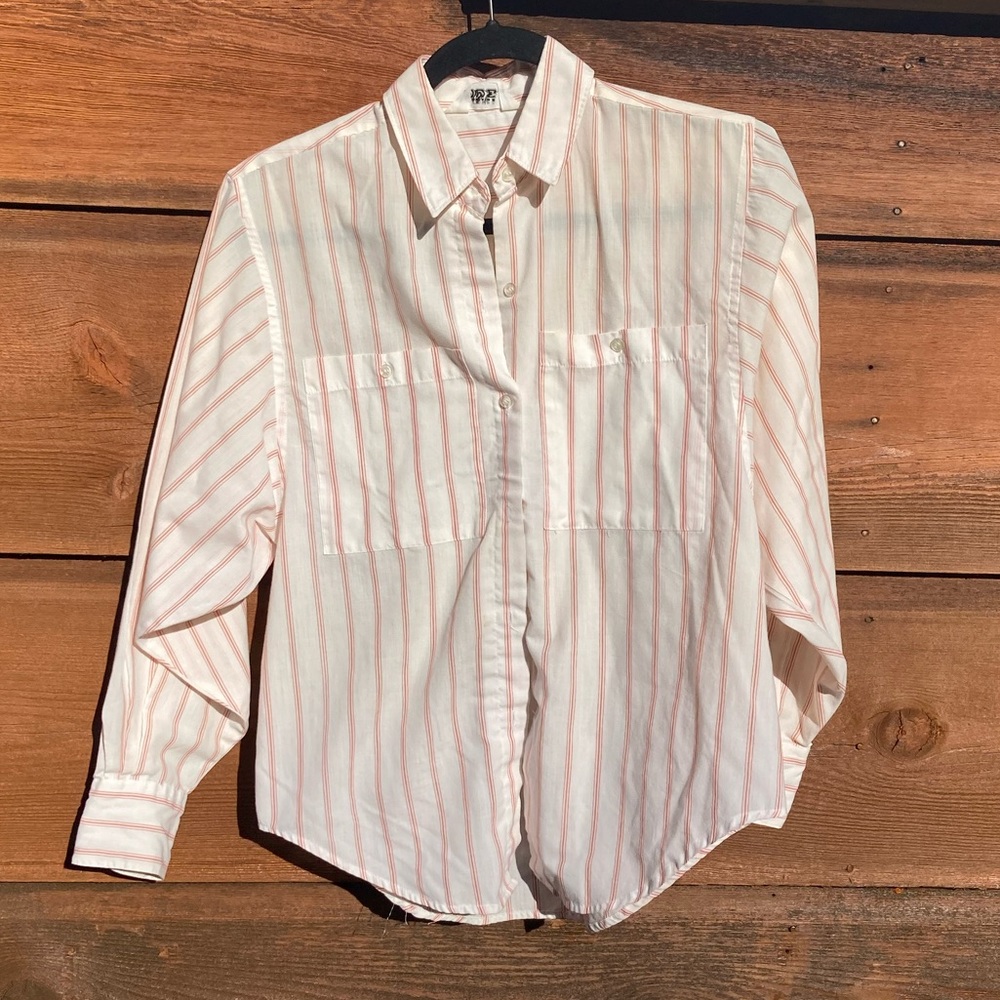 Vintage Striped Button-Up